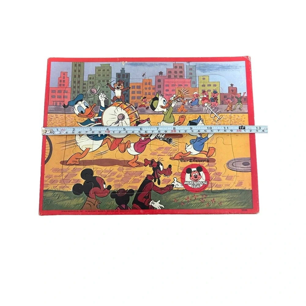 Vintage Walt Disney's Mickey Mouse Club Puzzles by JAYMAR Parade Band Retro 60's